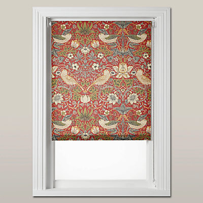 Morris & Co Strawberry Thief Roller Blind Red